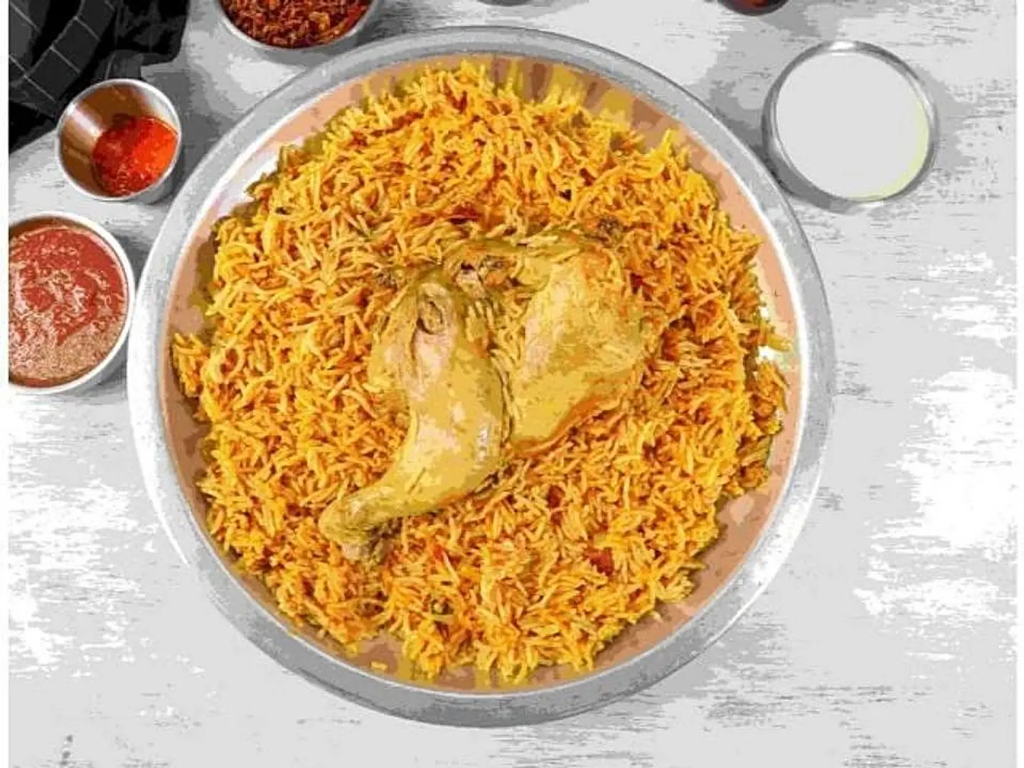 مضغوط مع الرز - نص حبة دجاج