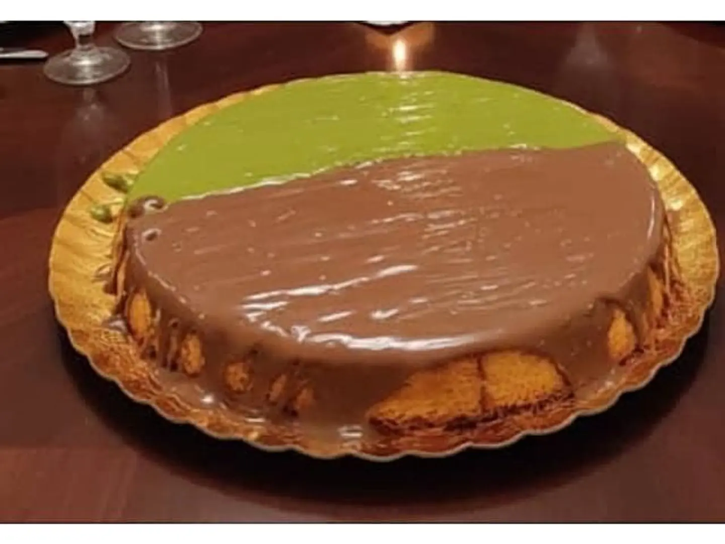 Kunafah With Cream, Pistachio, And Nutella Sauce - Small