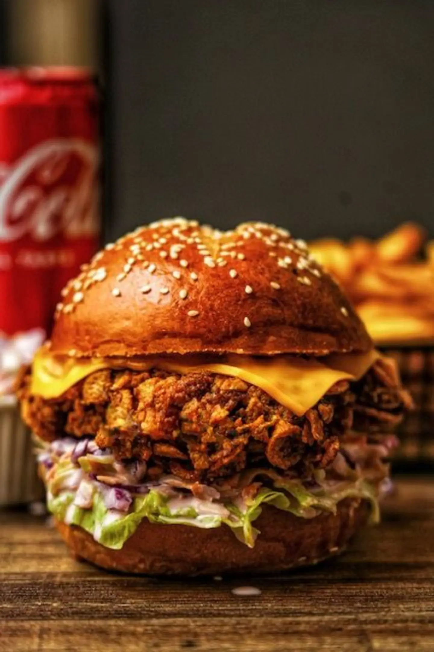 برجر صدر الدجاج المقلي - سنقل