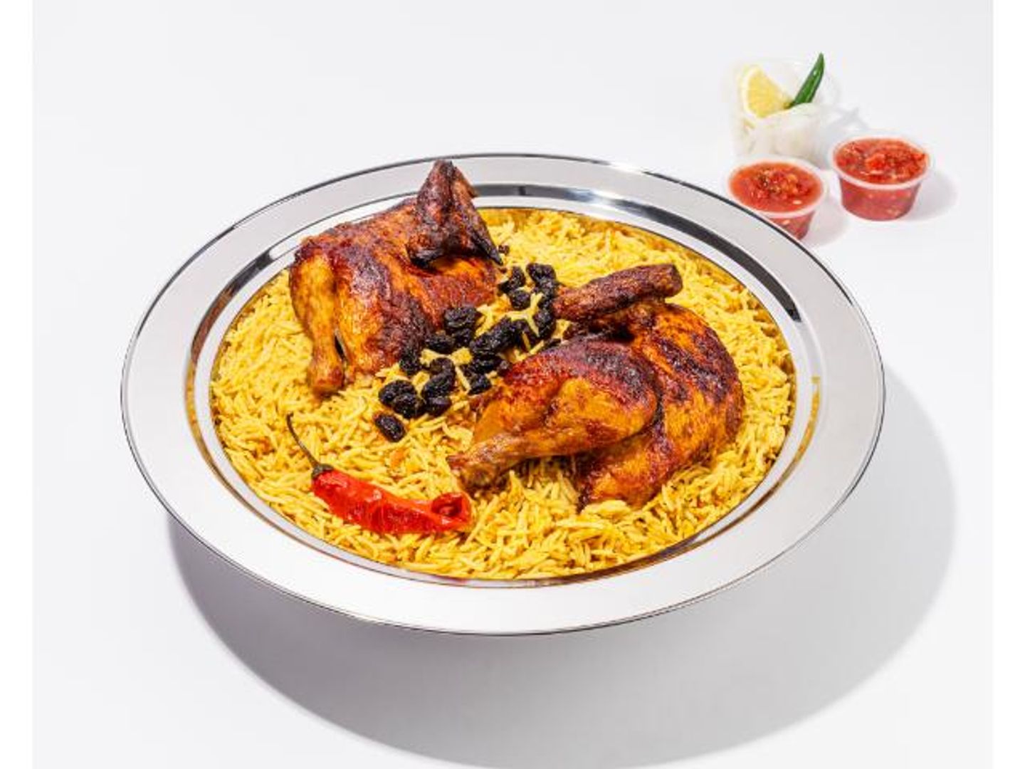 دجاج شواية مع الأرز - نص حبة دجاج
