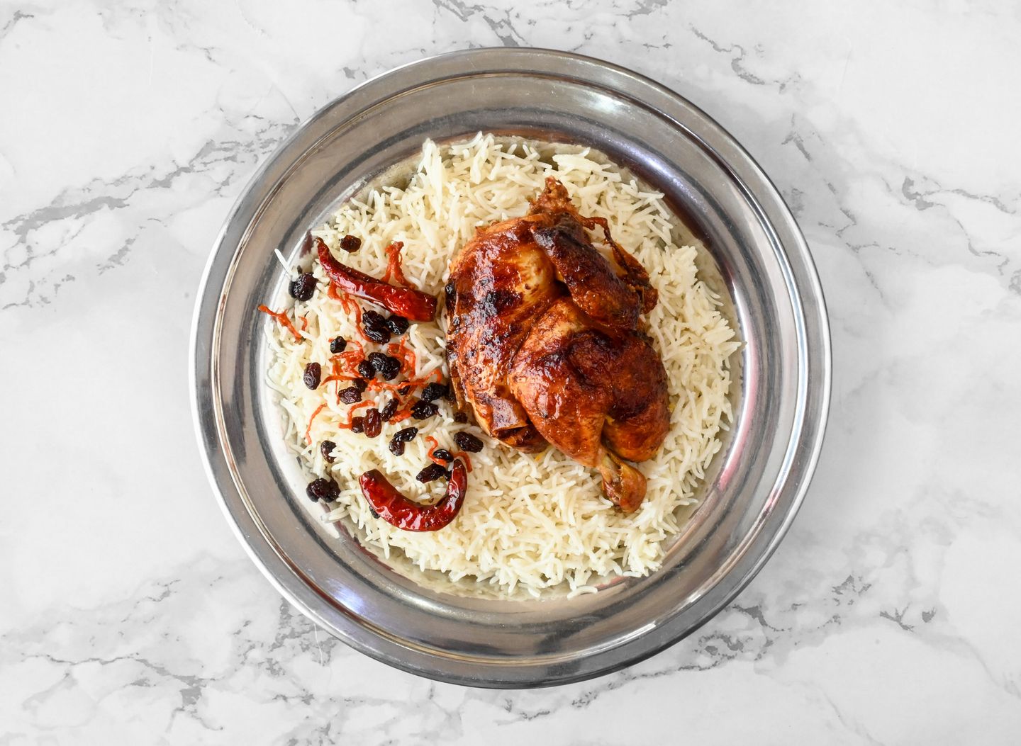 Spicy Charcoal Chicken With Rice - Half A Chicken