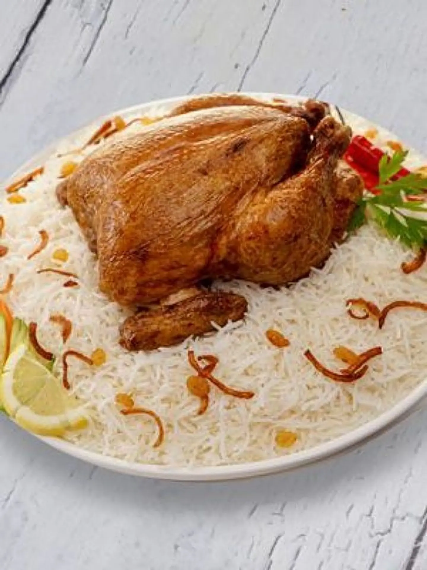 دجاجة كاملة شواية - أرز شعبي