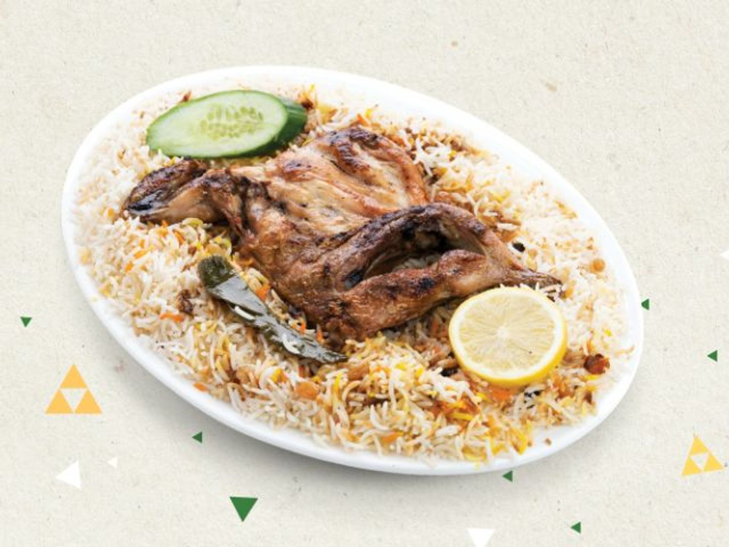 Half Chicken Madbi - Pishawari Rice