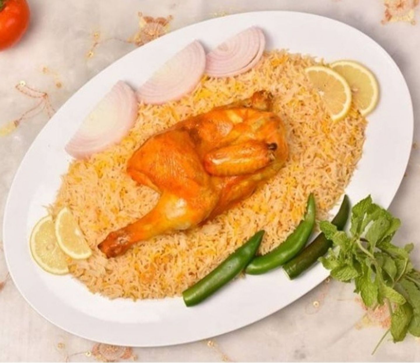 Mandi Chicken With Rice - Half A Chicken