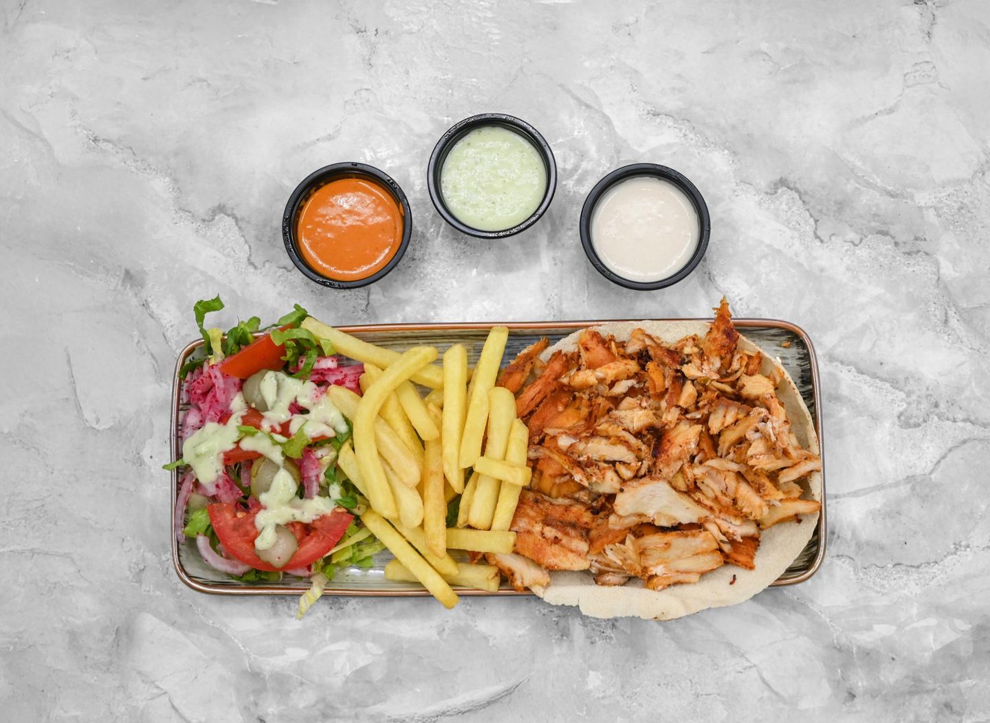 Shawarma Slices Plate - Sandwich