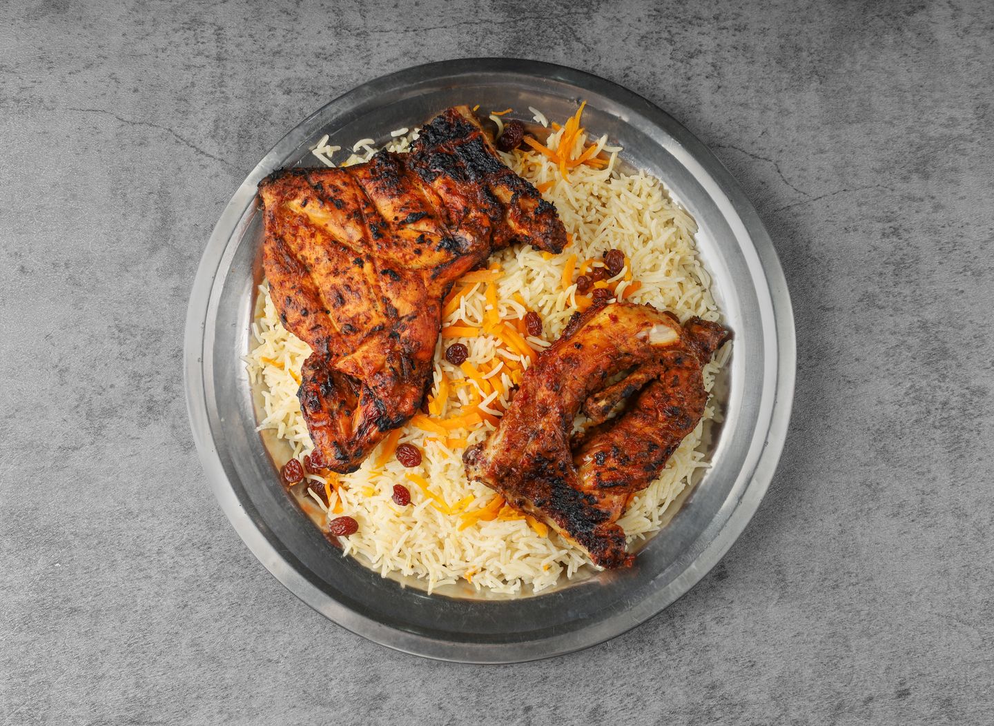 Charcoal Chicken With White Rice - Half A Chicken