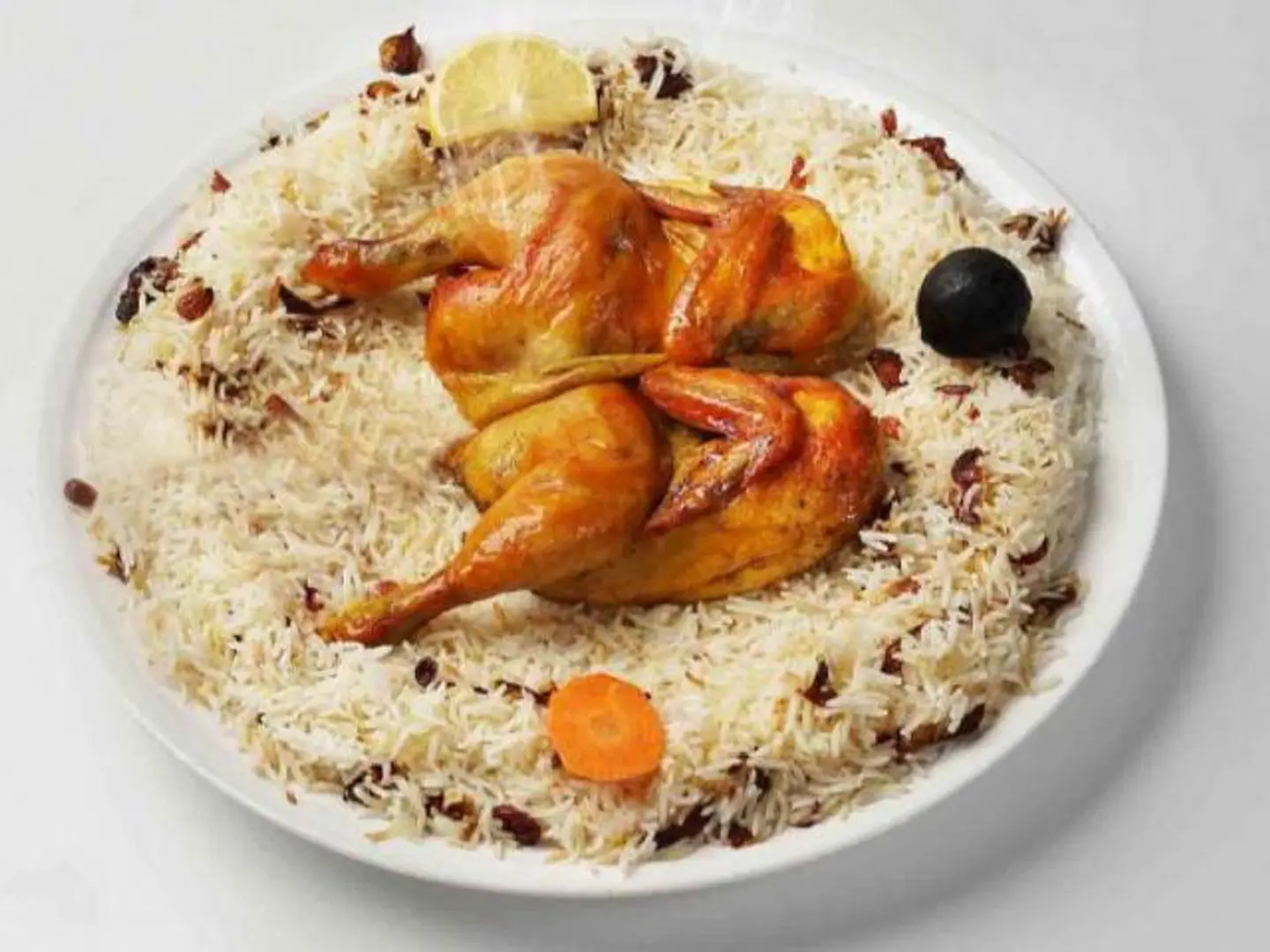 دجاج مندي مع الأرز - ربع دجاجة