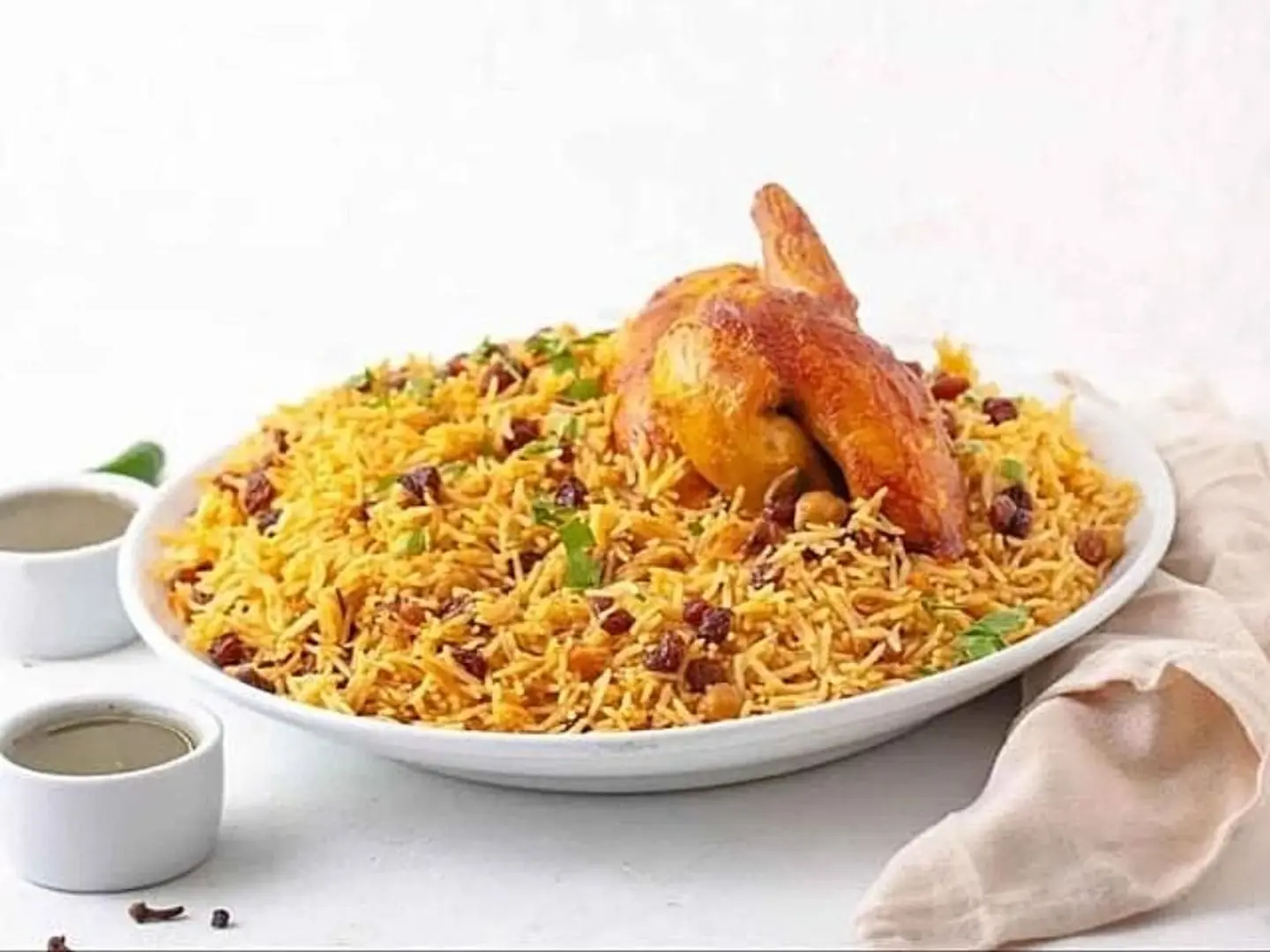 دجاج شواية مع الرز - نصف دجاجة