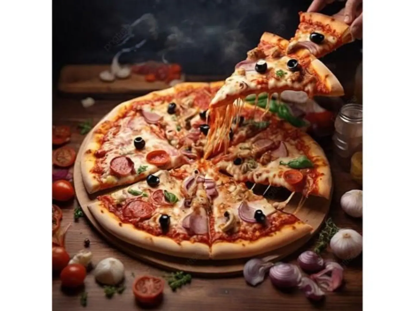 بيتزا بالنقانق - صغير