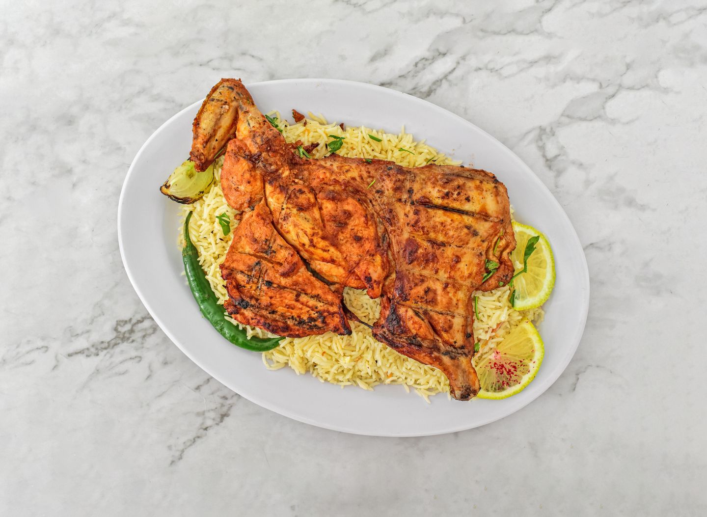 Chicken With Rice - Half A Chicken