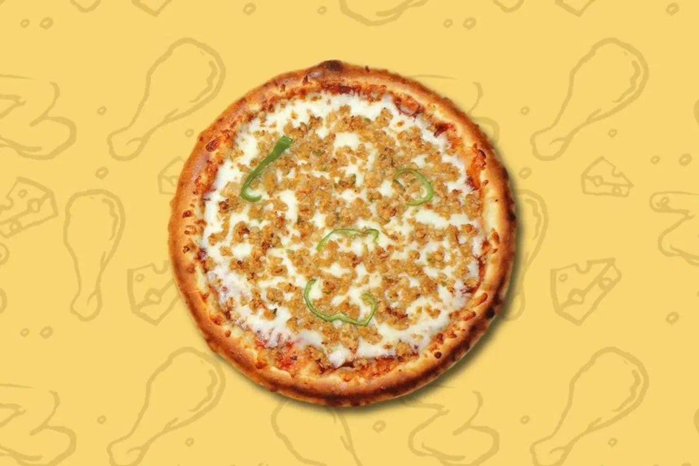 بيتزا دجاج - وسط