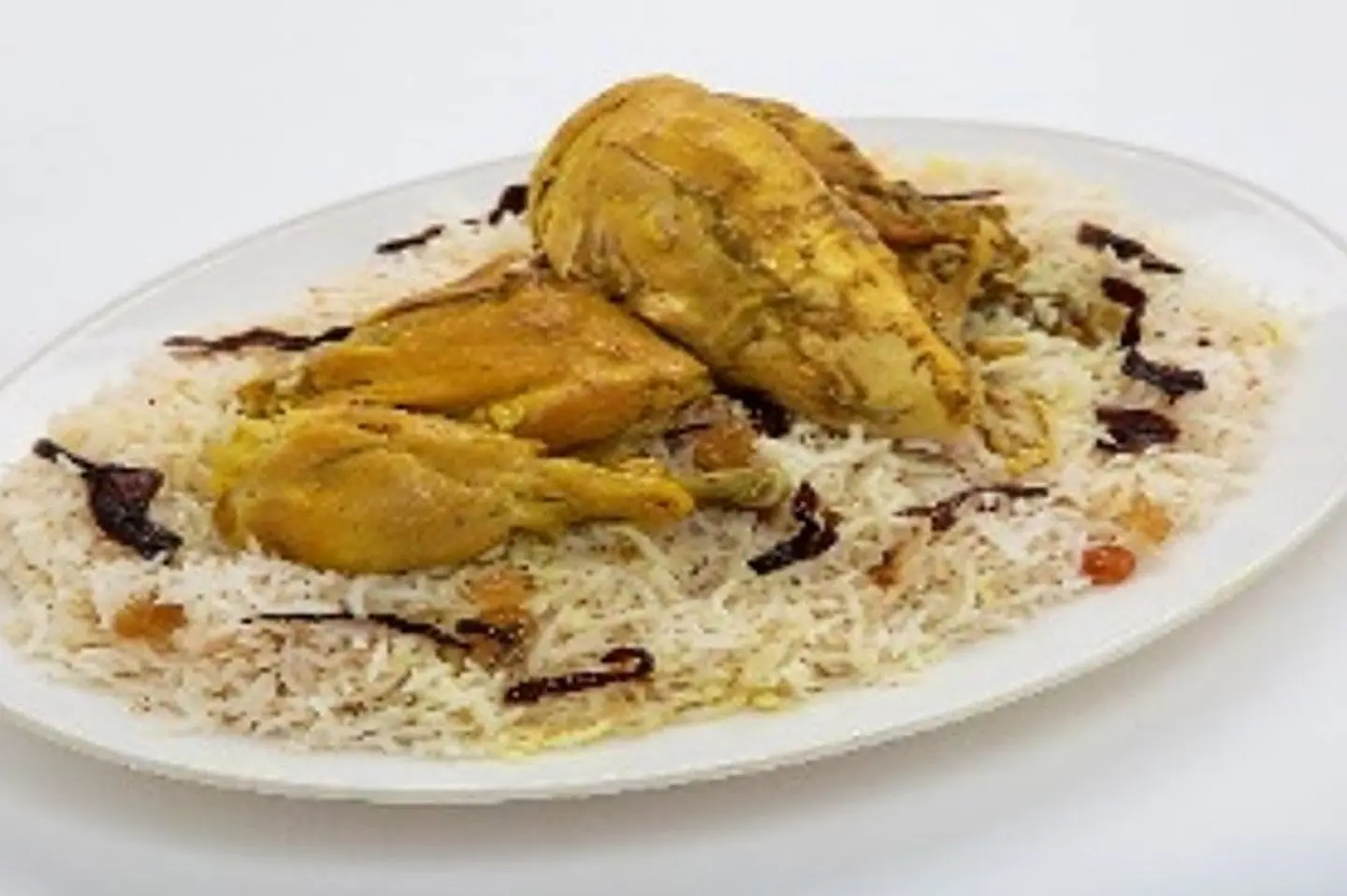 نصف دجاج مسلوق - مع الأرز