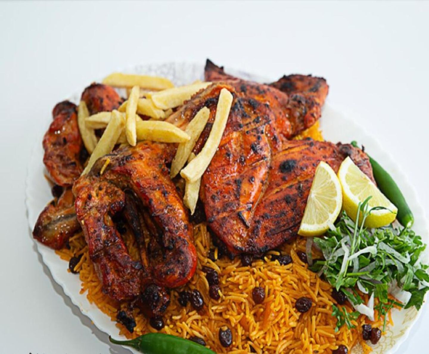 دجاج على فحم - نصف دجاجة