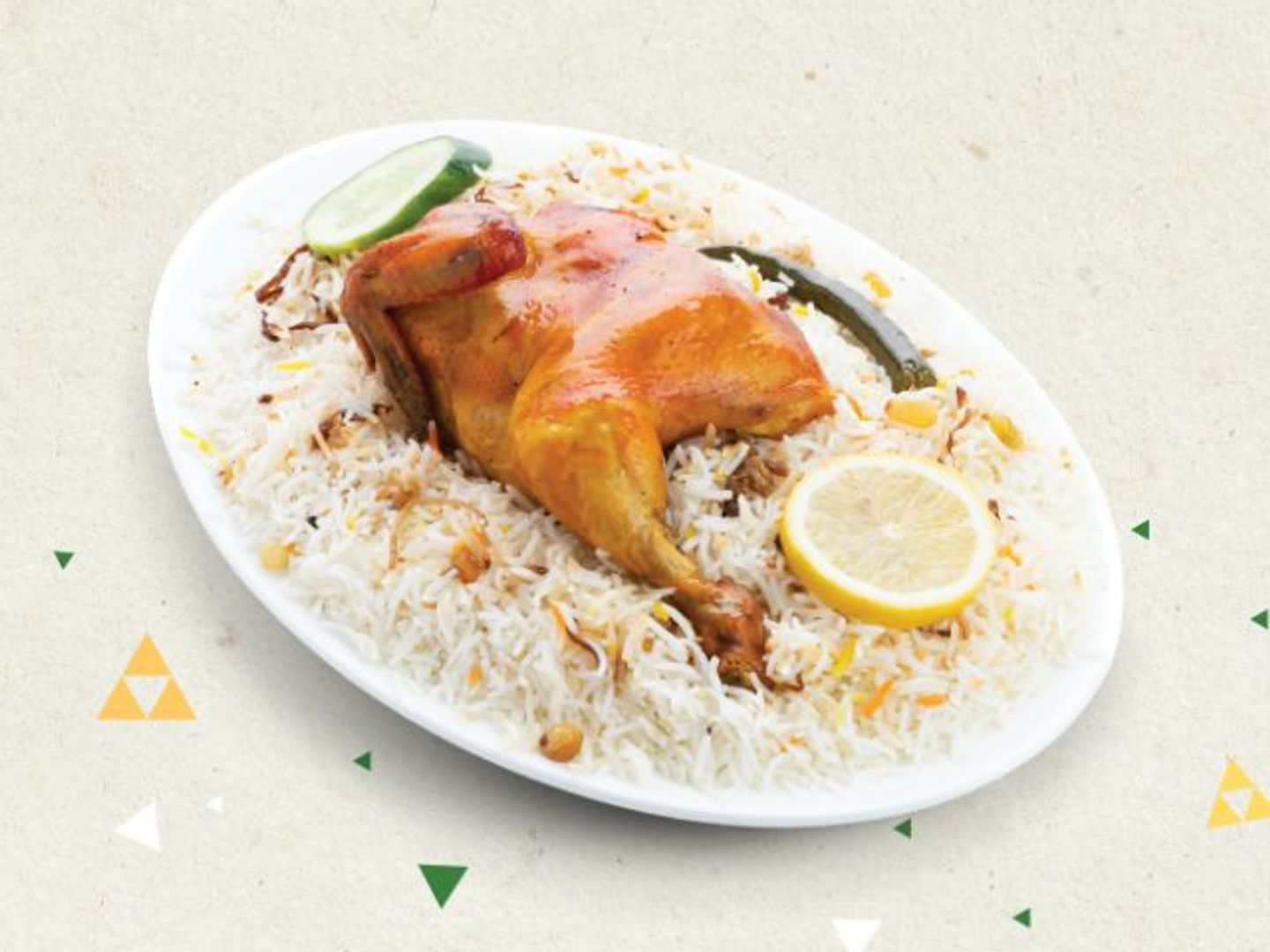 Half Mandi Chicken - Pishawari Mathlouthah Rice