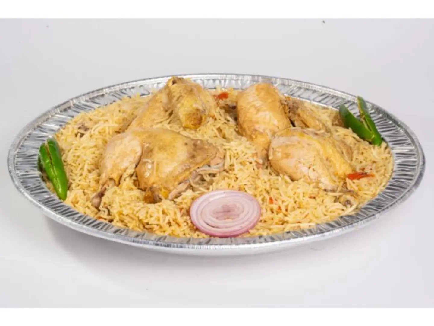 دجاج مضغوط مع الرز - نص حبة دجاج