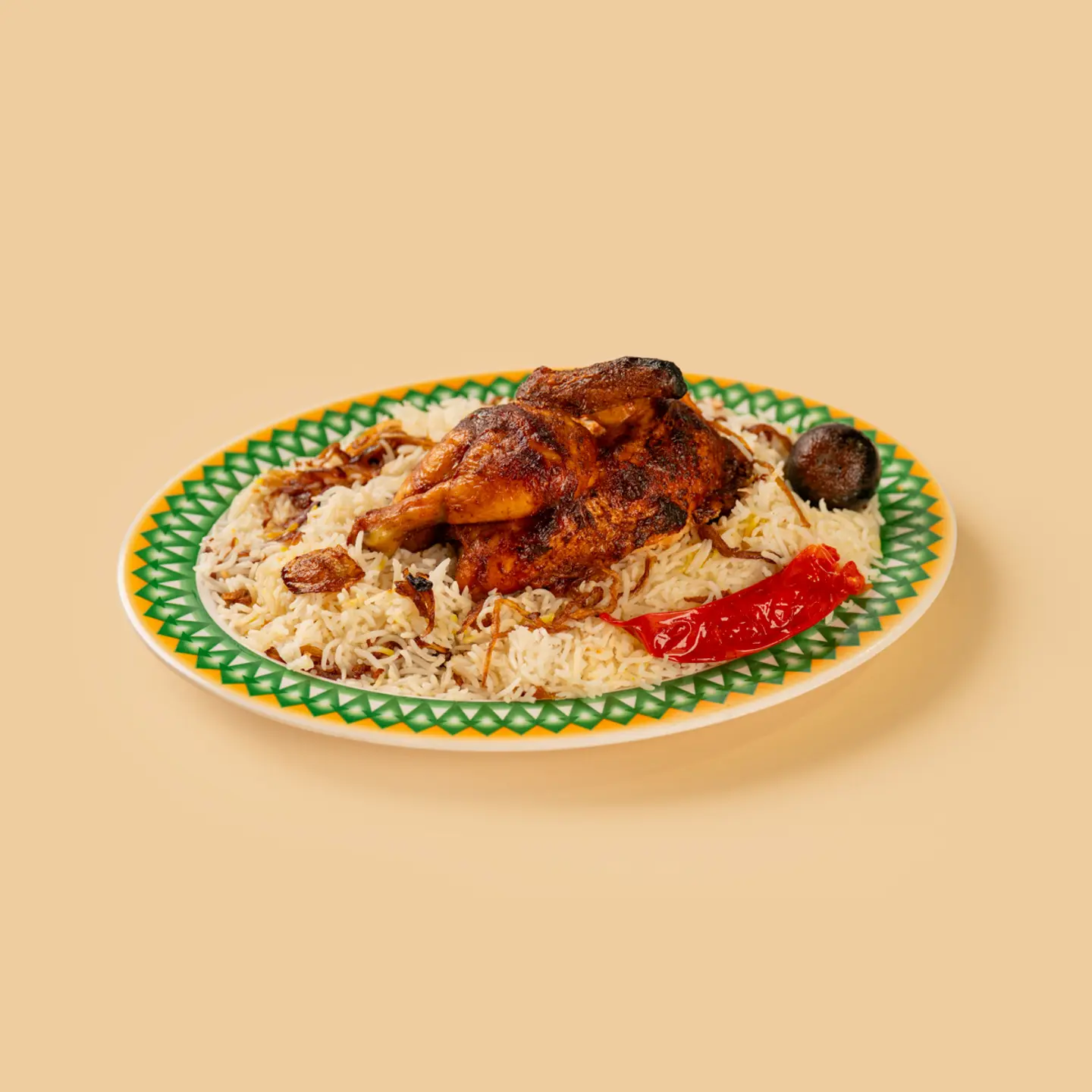 كبسة بيضاء دجاج شواية - نصف حبة