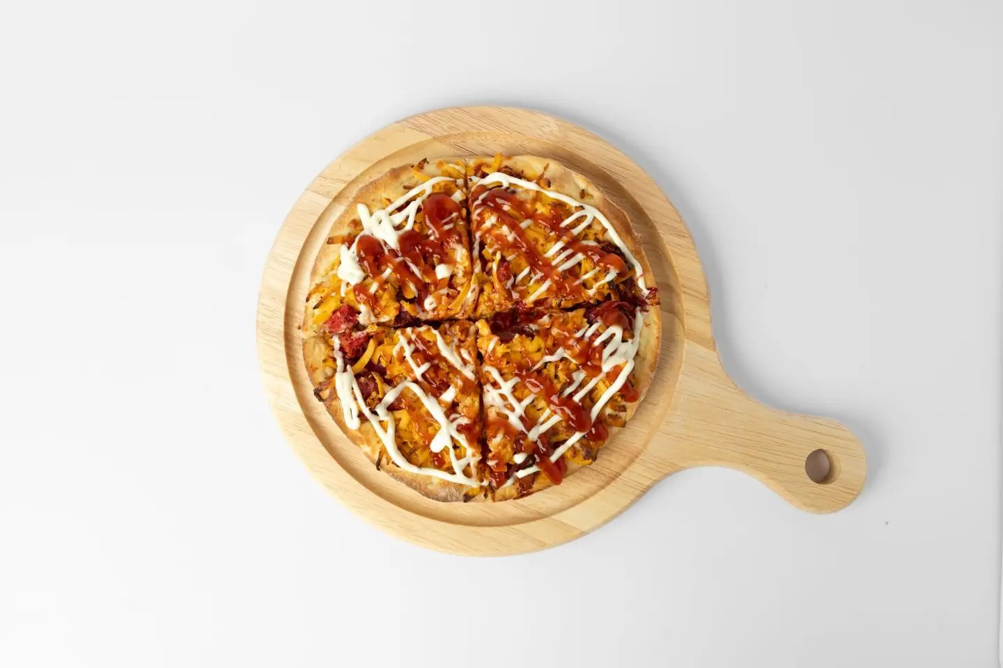 بيتزا دجاج الرانش والهالبينو - صغير