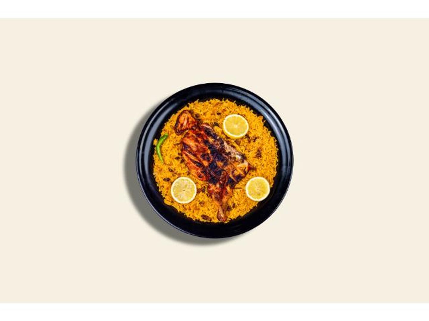 دجاج شواية مع رز بخاري - دجاج شواية مع رز بخاري-نص حبة دجاج
