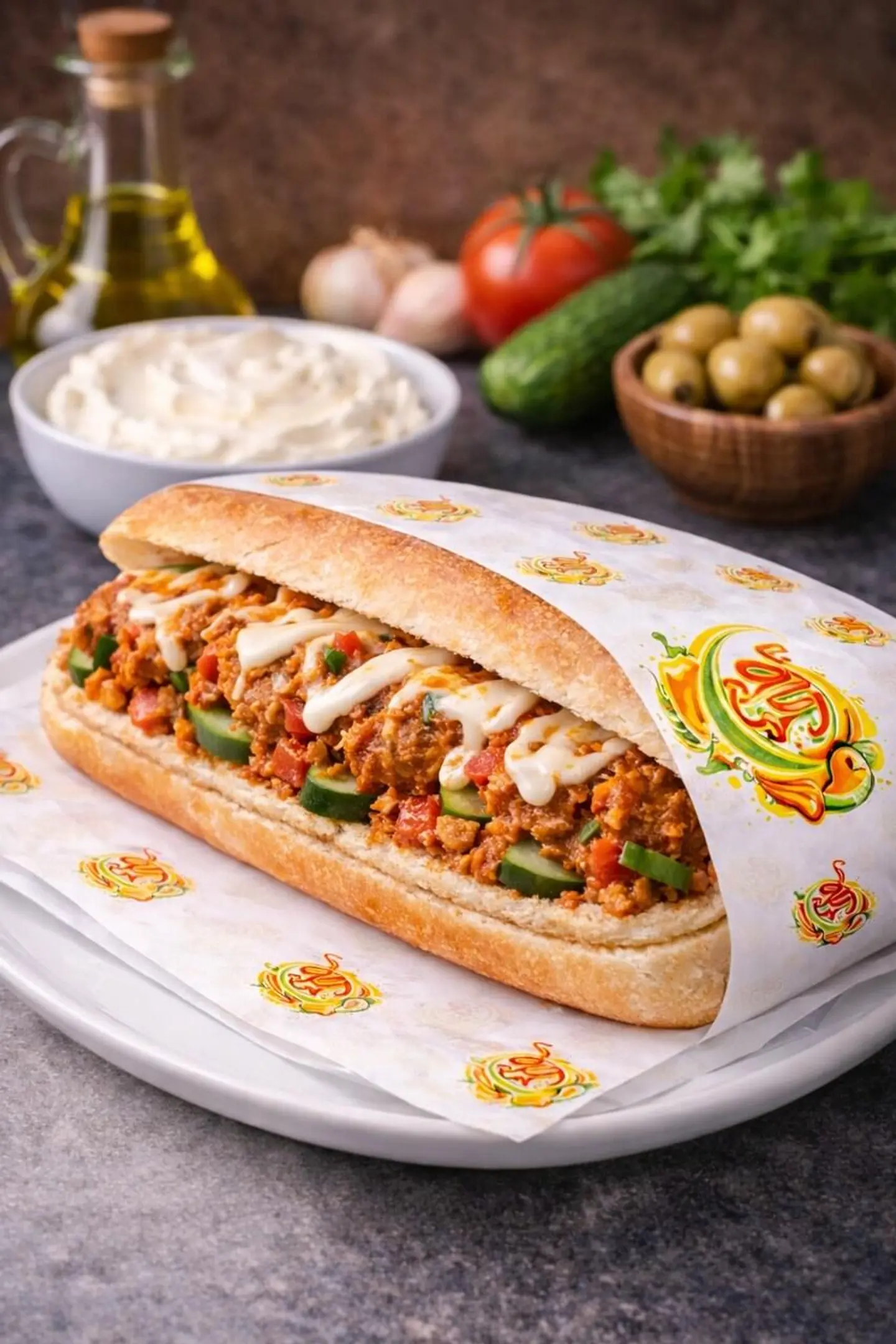 Shaksouka Sandwich - ½ Sandwich