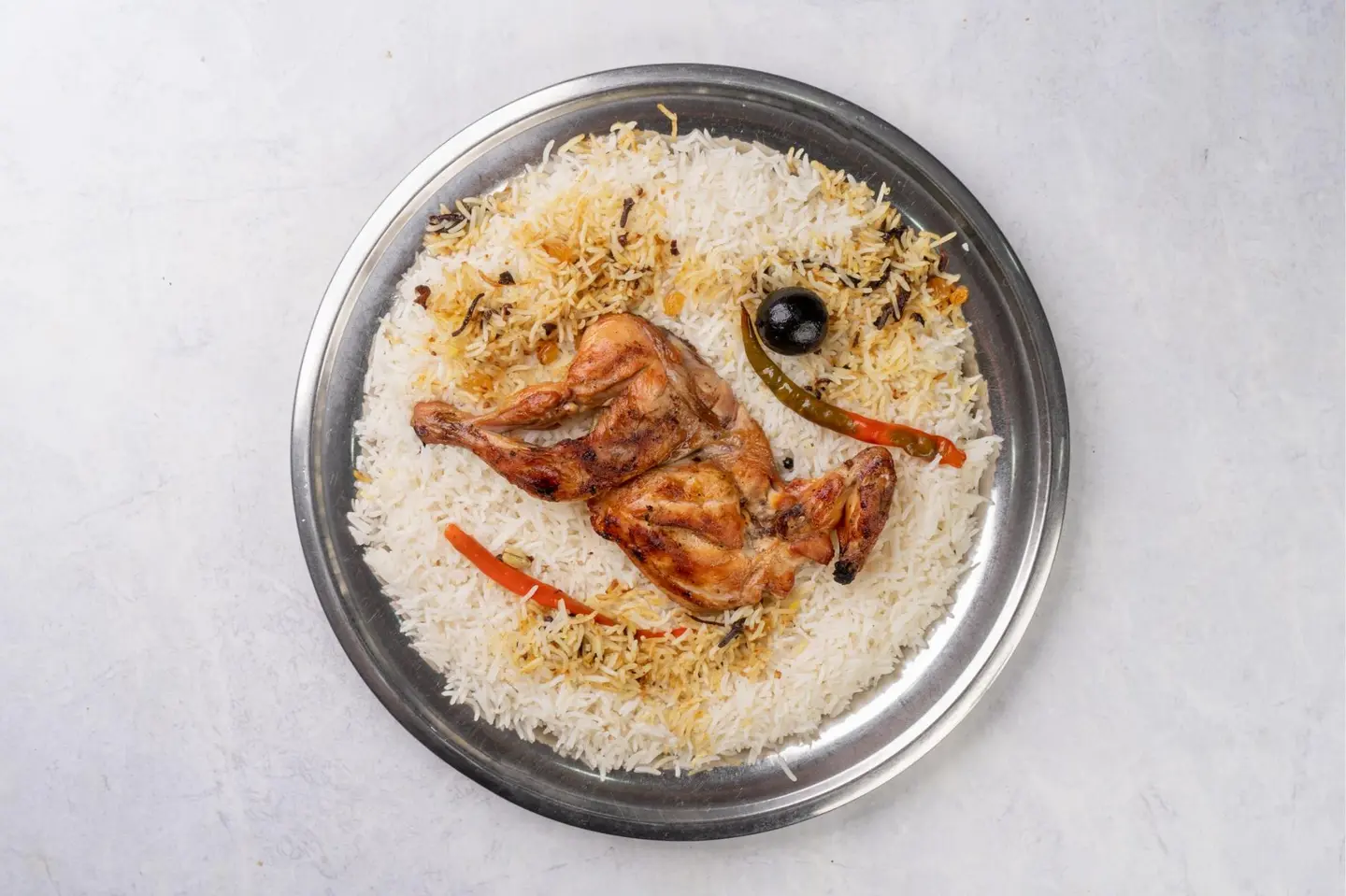 Chicken Madbi  , Mathlouthah Rice - Half A Chicken