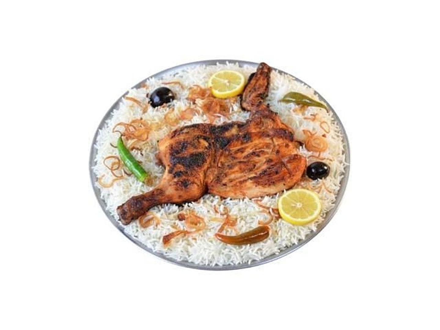 Half A Charcoal Grilled Chicken - With Rice