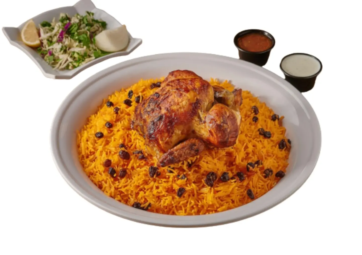 دجاج شواية مع الأرز - نصف حبة عادي