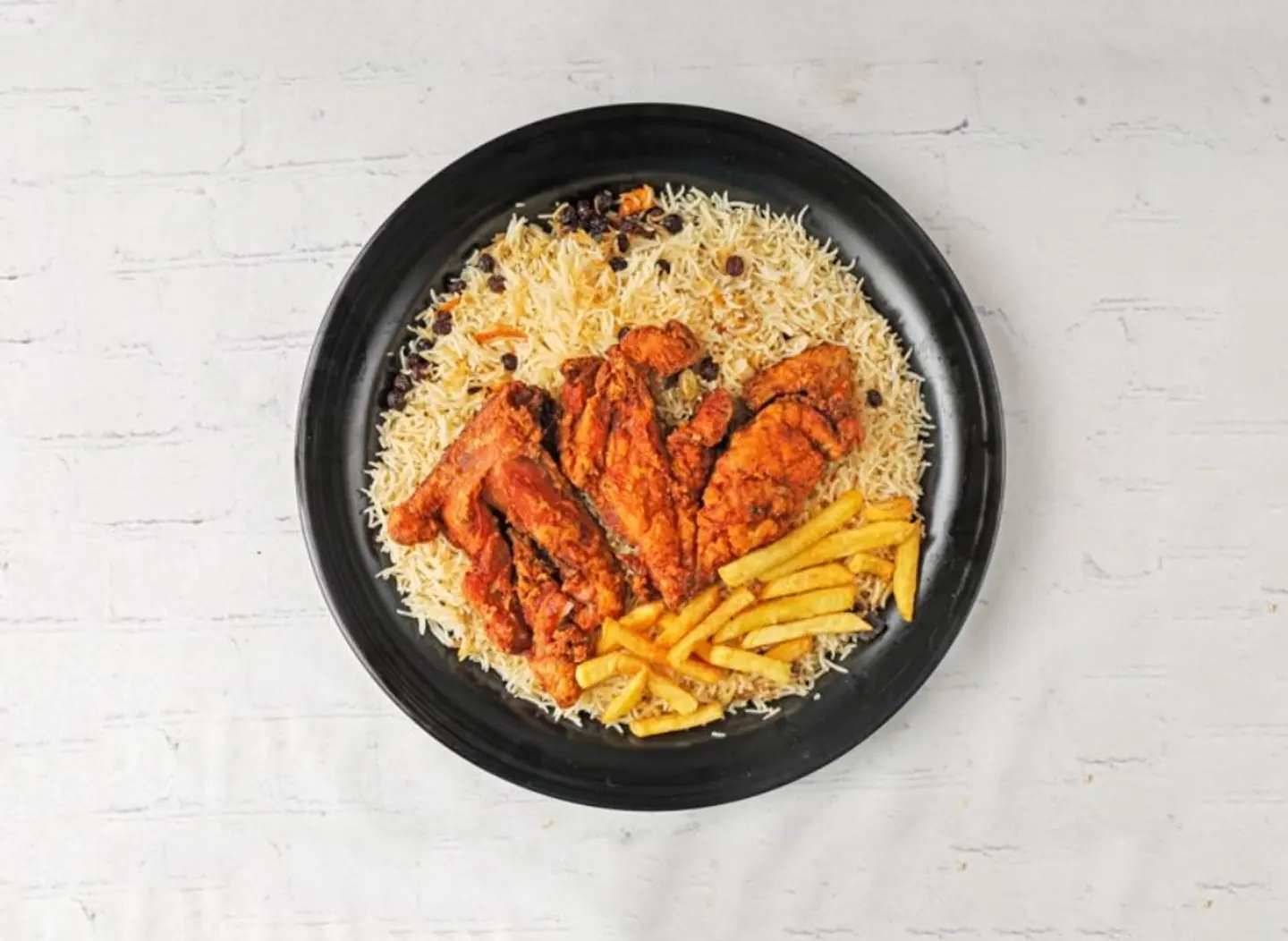 Fried Chicken With Rice - Half A Chicken