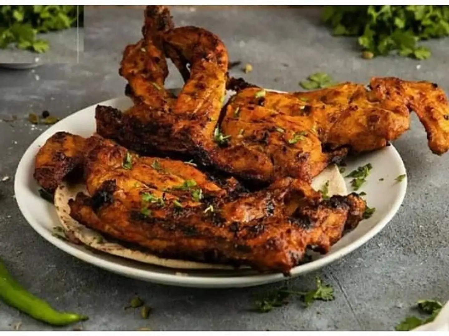 دجاج على الفحم - نص حبة فحم بدون رز