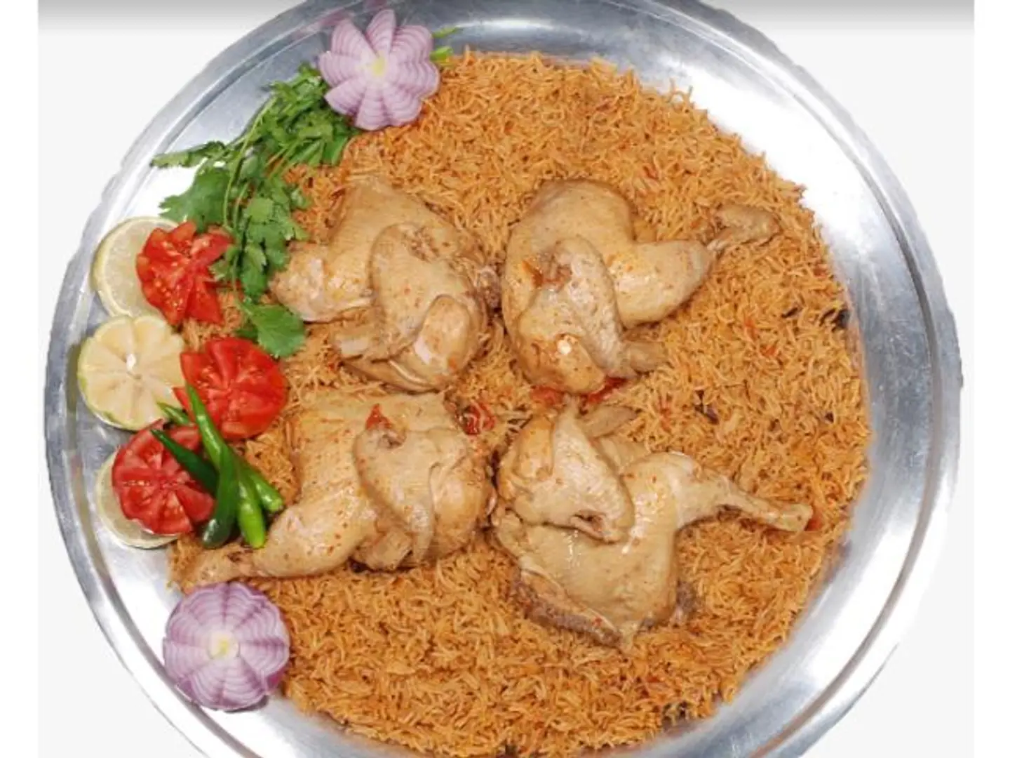 دجاج مضغوط حساوي - نص حبة دجاج