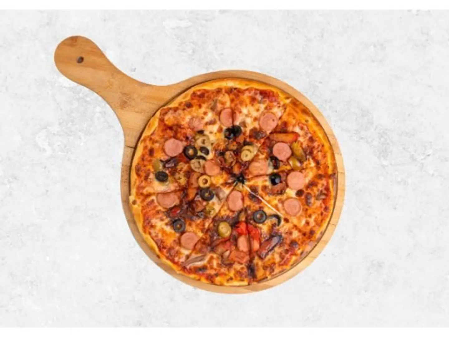 بيتزا نقانق خضار - وسط