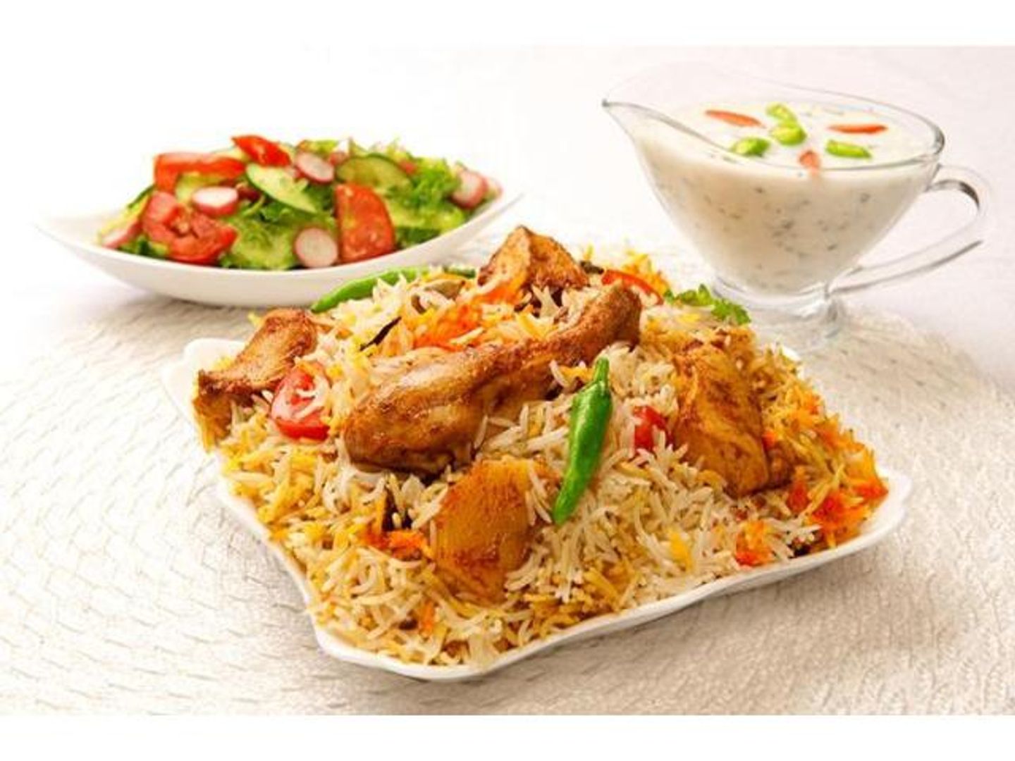 برياني شواية مقلية - ربع دجاجة