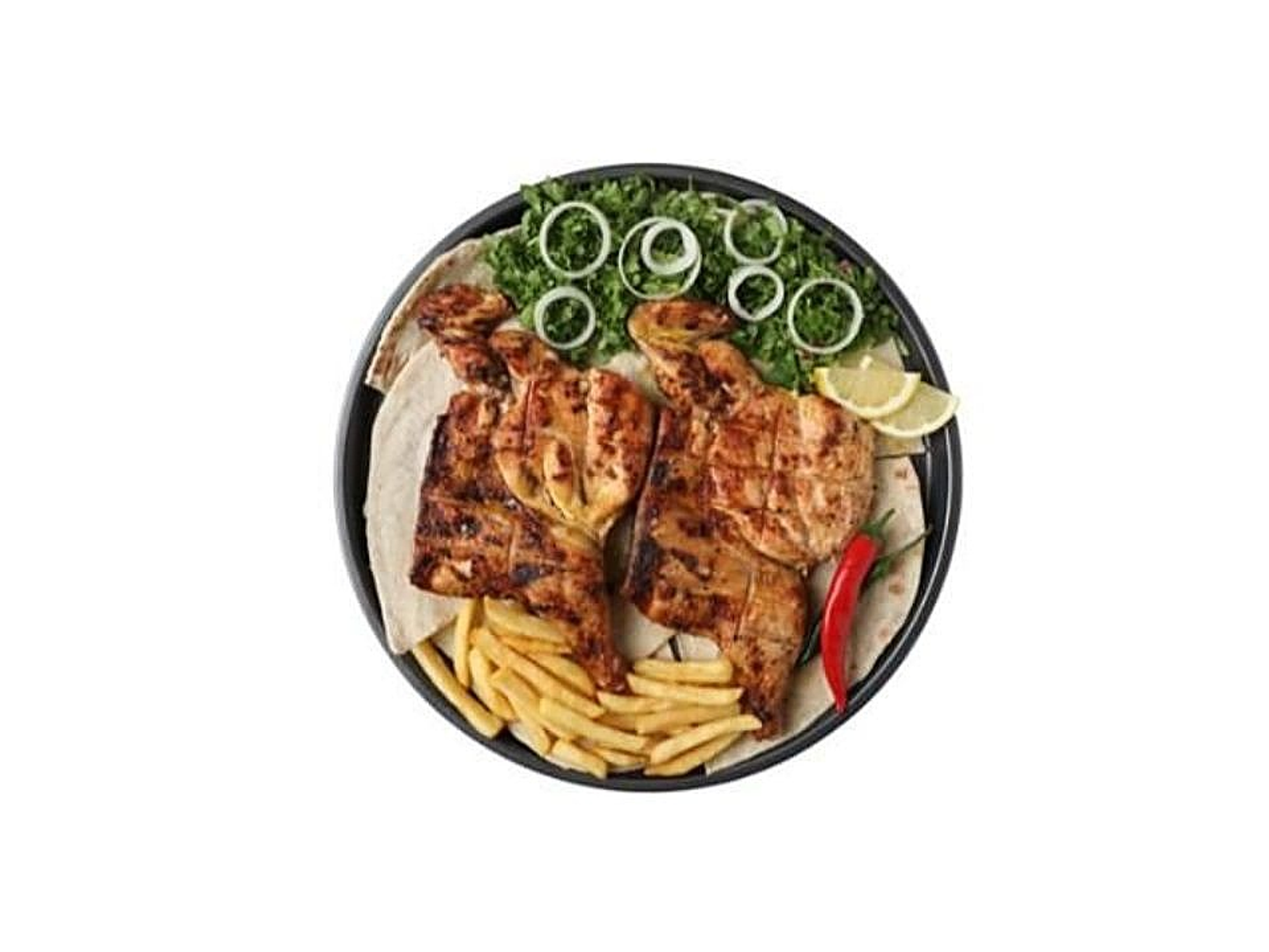 Plain Charcoal Chicken - One Plain Grilled Chicken.