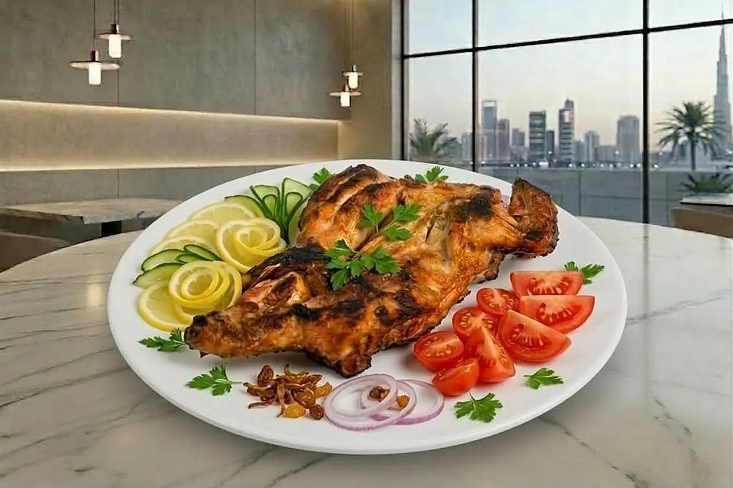 دجاج مظبي سادة - نص حبة دجاج
