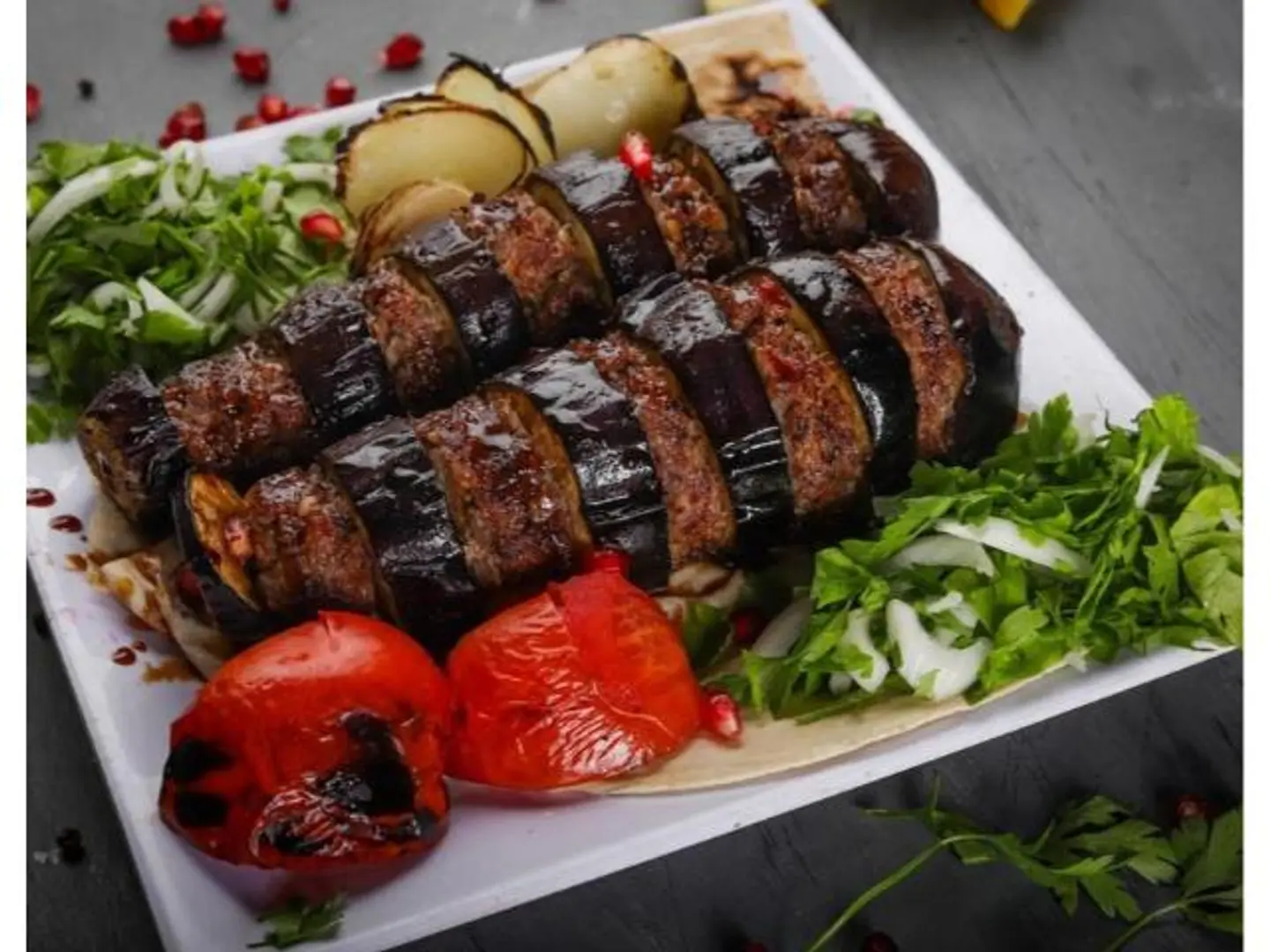 Eggplant Kebab - For One Person