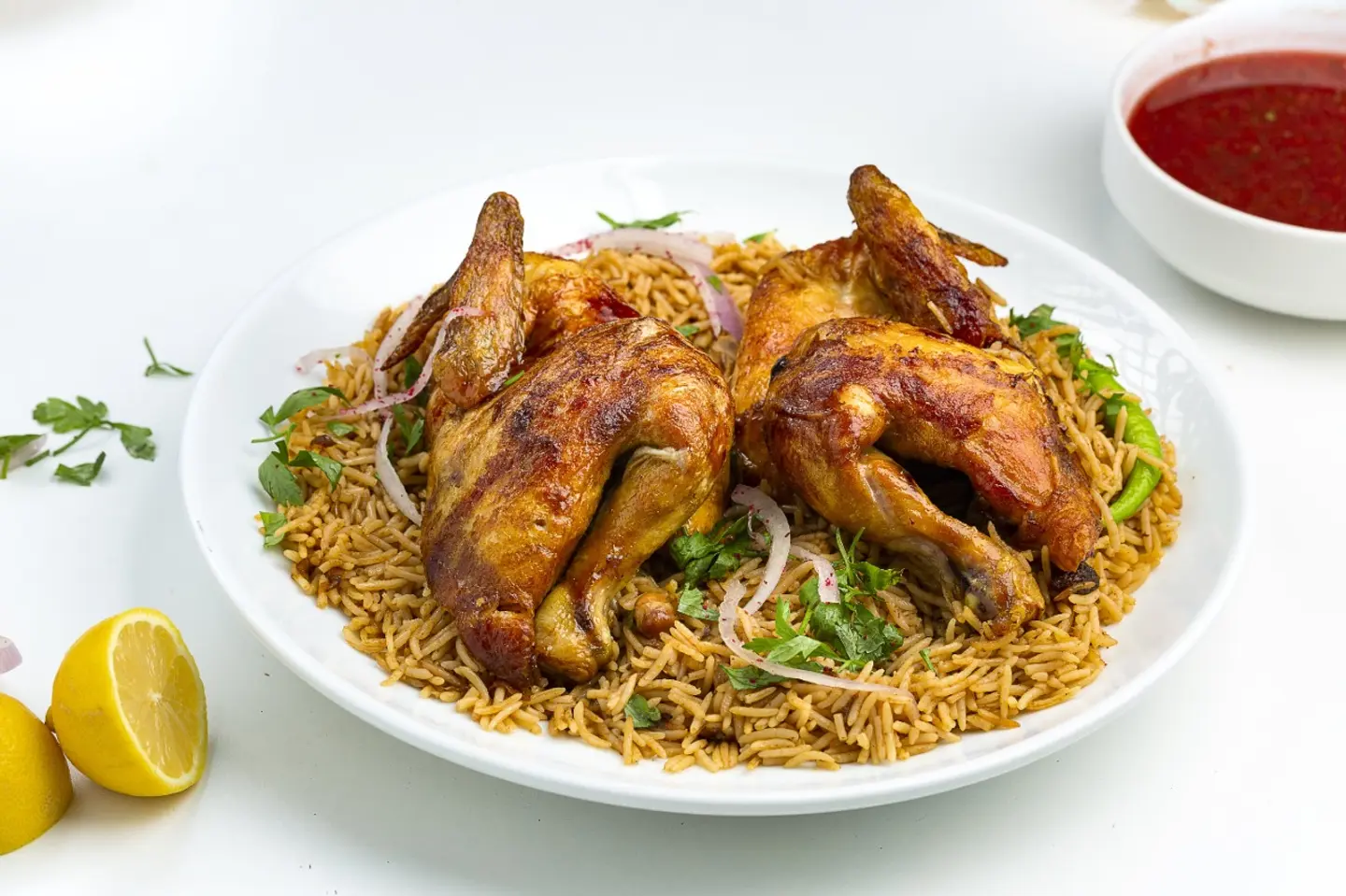 Grilled Chicken With Rice - Whole Chicken