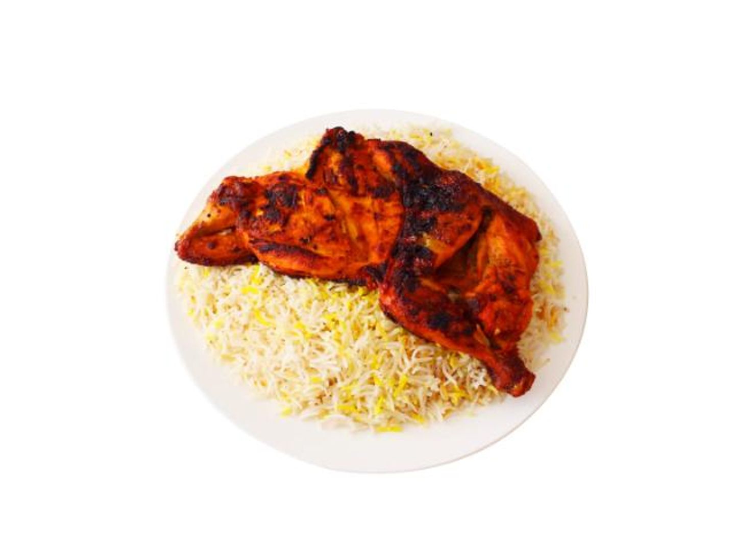 دجاج عالفحم مع رز - ربع دجاجة