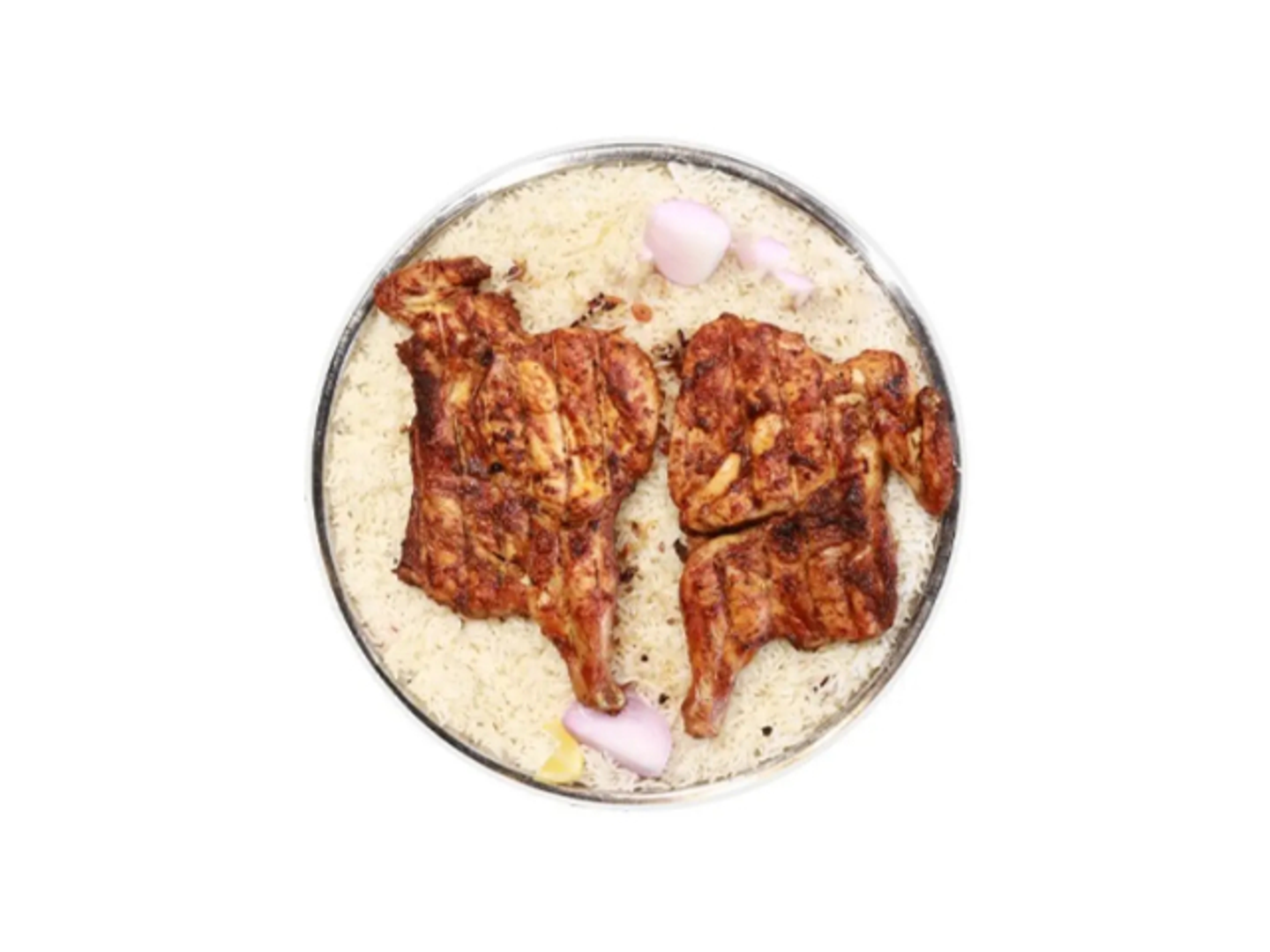 دجاج على الفحم - نص حبة دجاج