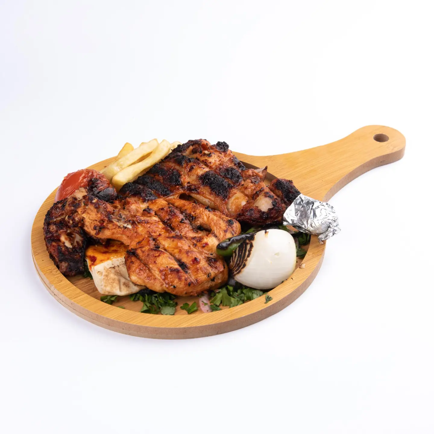 دجاج على الفحم سادة - نص حيه
