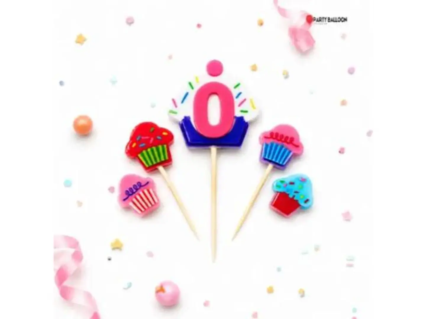 5pcs Cupcake Number Candles - Number 0