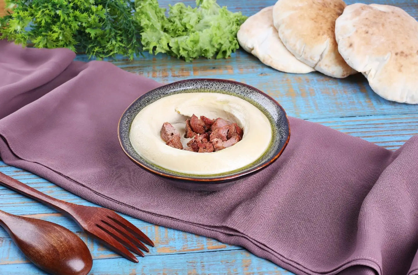 Hummus With Meat - Medium