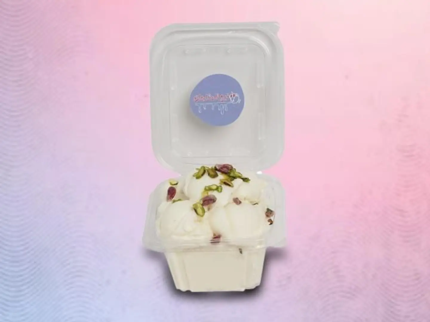 بوظة فانيلا بالحليب - بسكوت صغير