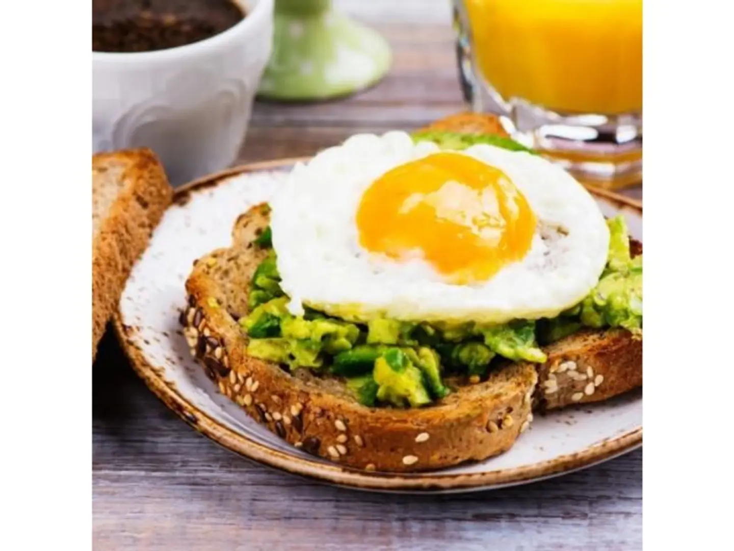 Sunny Side Up Eggs With Double Cheese - Half