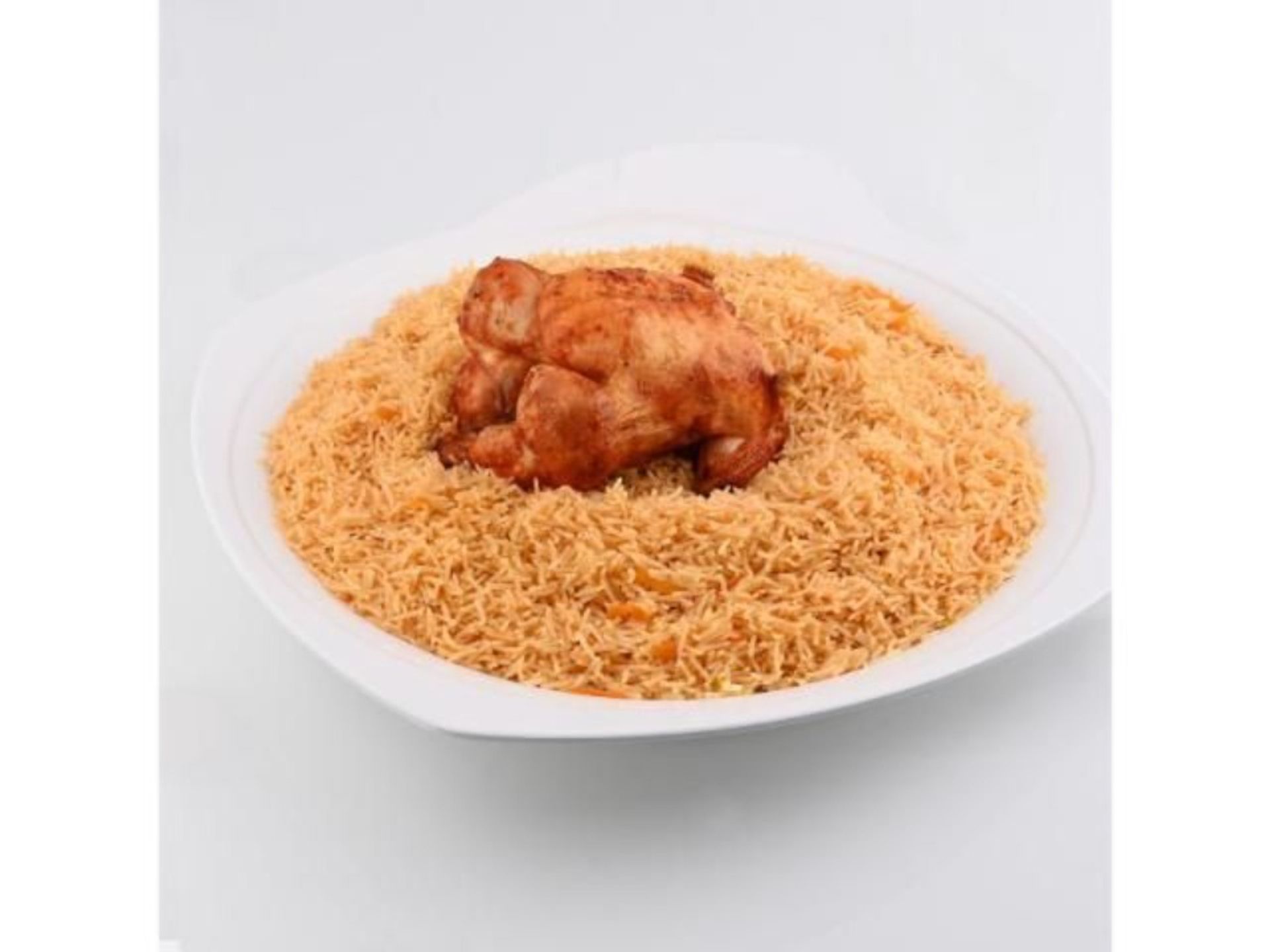 نص دجاج شواية - نص دجاجة مع الارز الشعبي