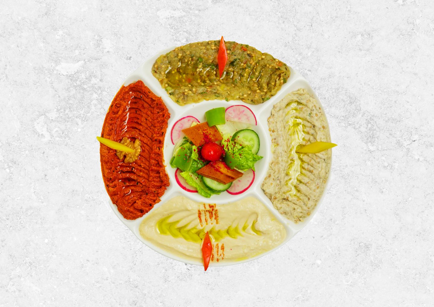 صحن مقبلات مشكل - صغير