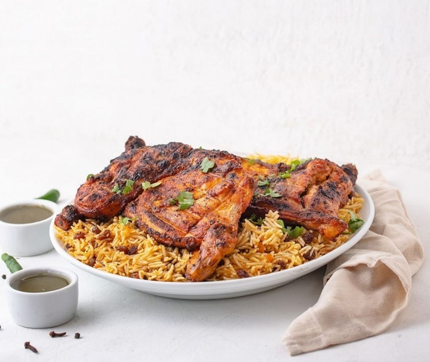 دجاج على الفحم مع الارز - دجاج على الفحم مع الارز-نص حبة دجاج