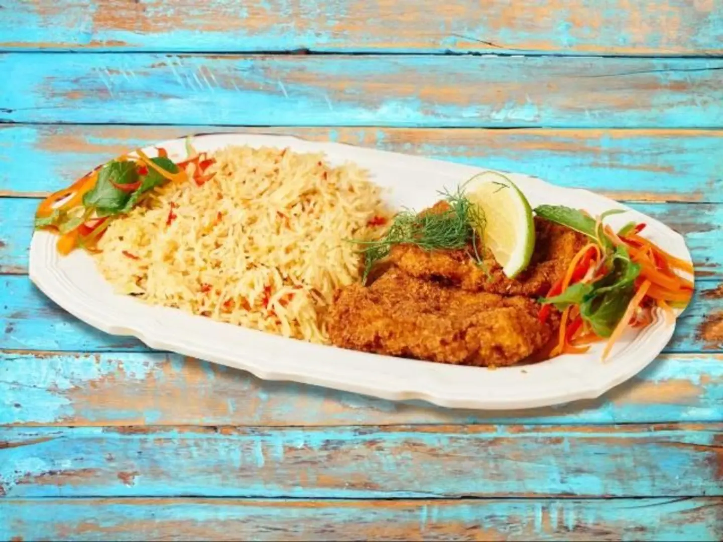 سمك - مع رز