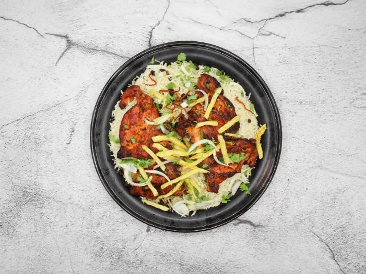 دجاج على الفحم مع الأرز - صغير