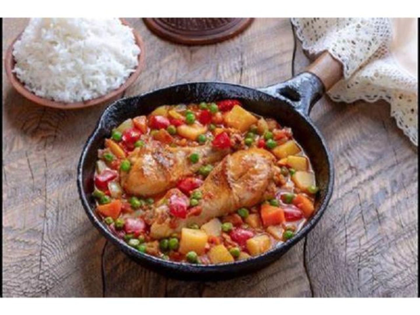 دجاج بالفرن مع خضار - نص حبة دجاج