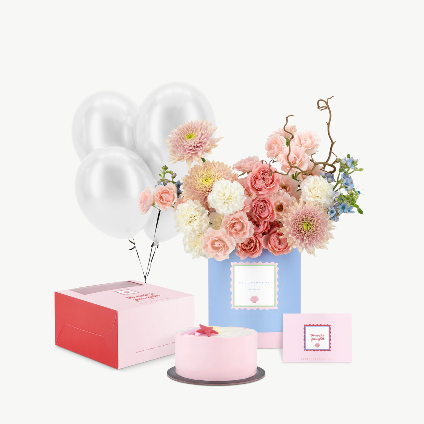 مجموعات تنسيق زهور و كيك - وردي