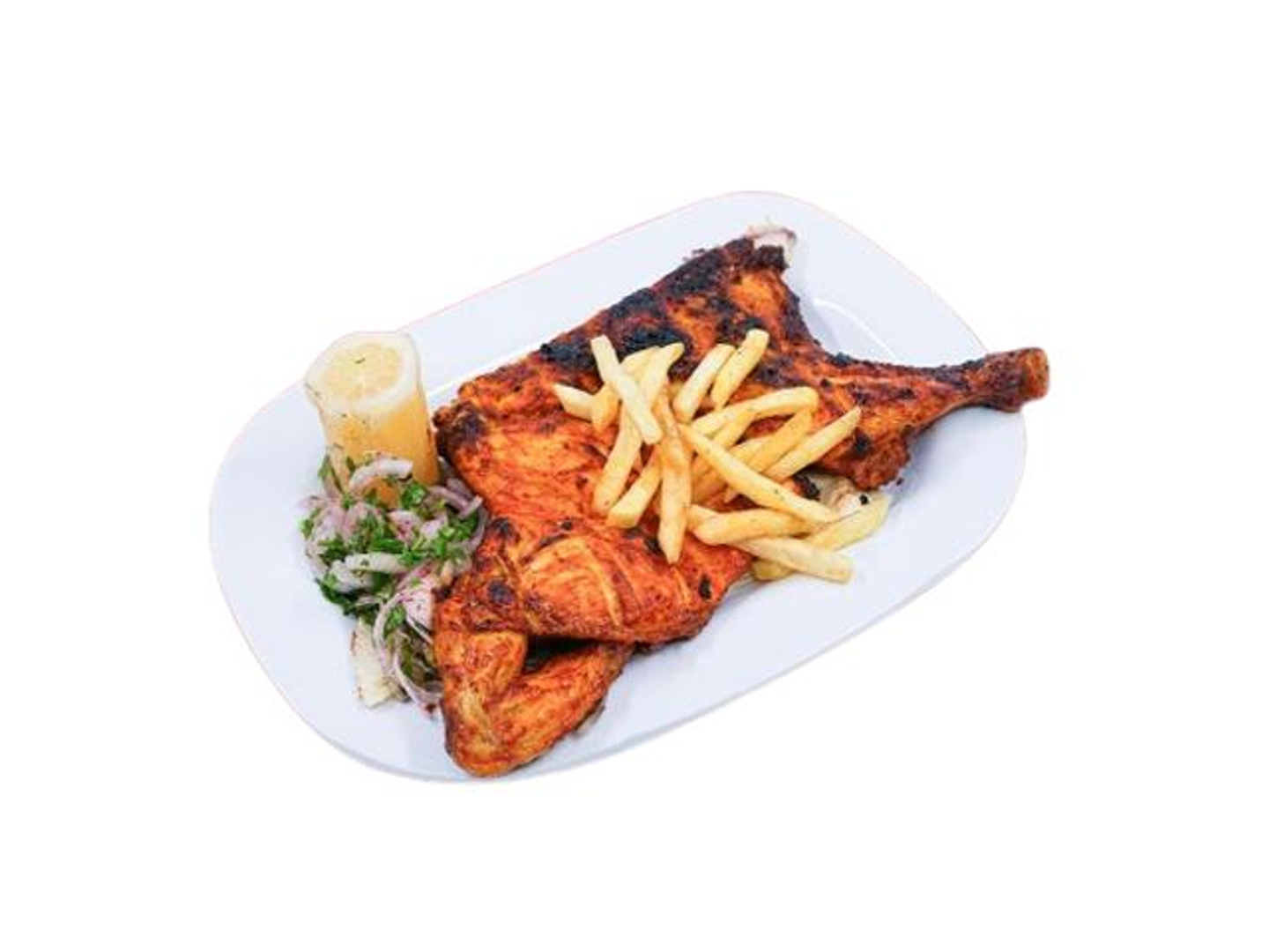 دجاج على الفحم - نصف دجاجة